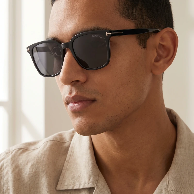 Rectangular Alt Fit Sunglasses Black