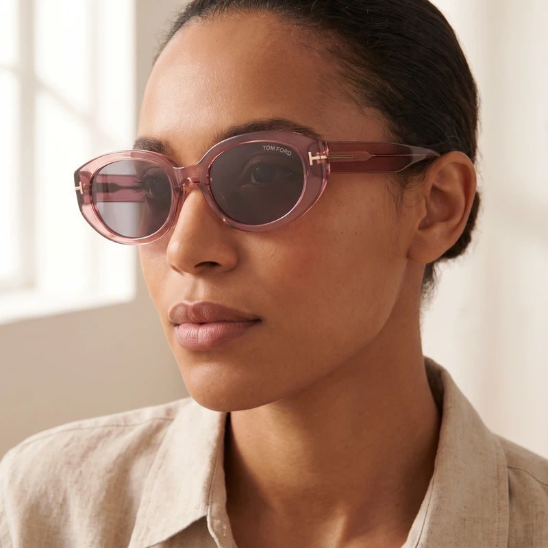 Oval Sunglasses Dark Brown