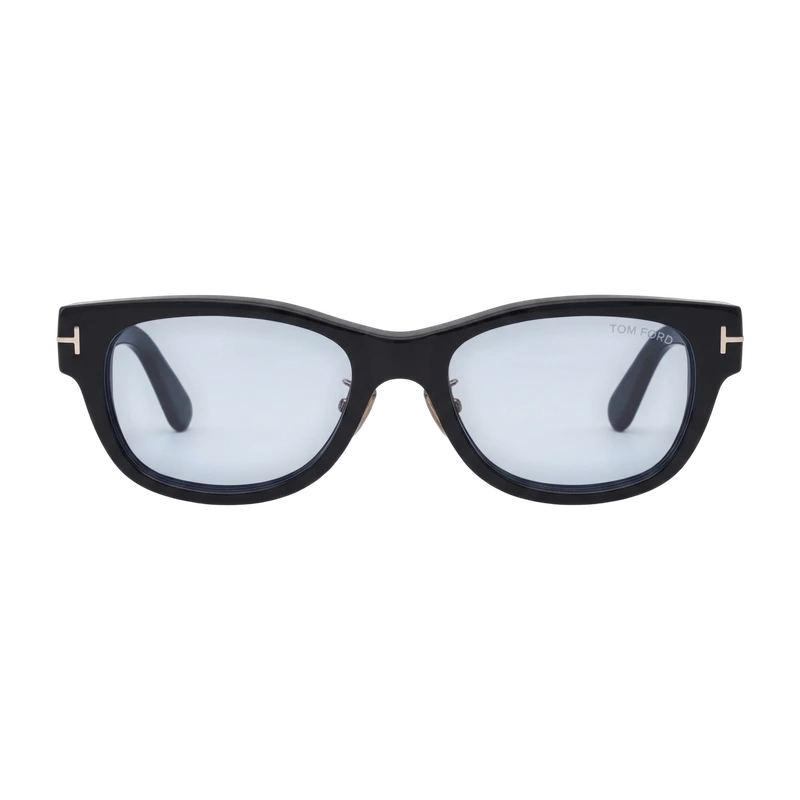 Rectangular Sunglasses Black Blue Lens FT1350-D