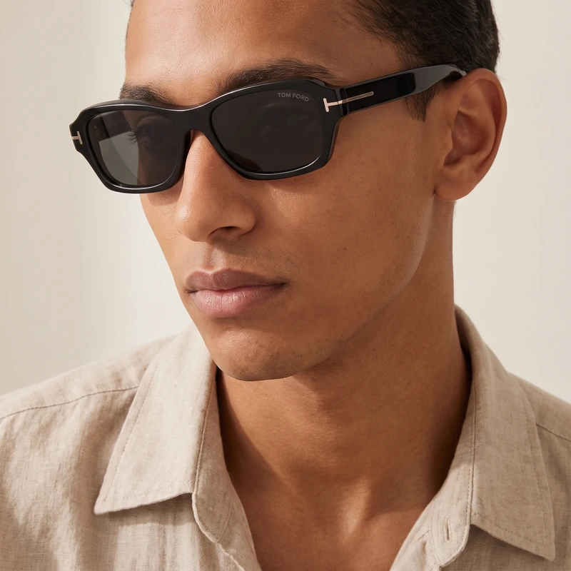 Rectangular Alt Fit Sunglasses Black