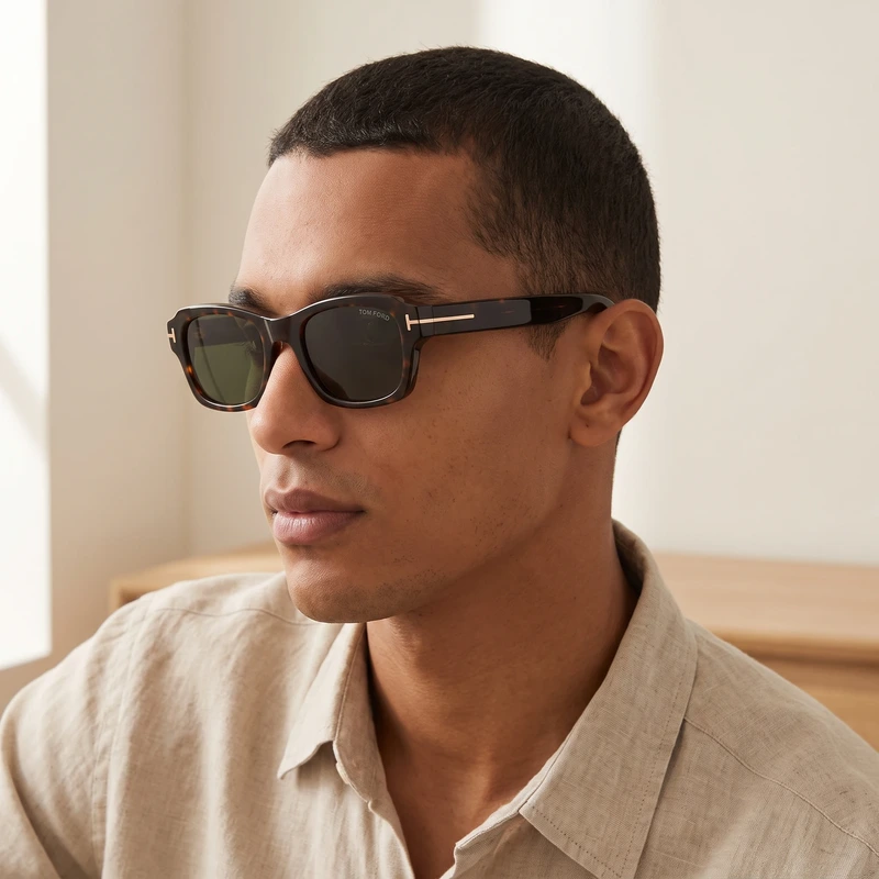 Rectangular Alt Fit Sunglasses Brown