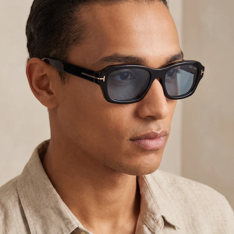 Rectangular Alt Fit Sunglasses Black