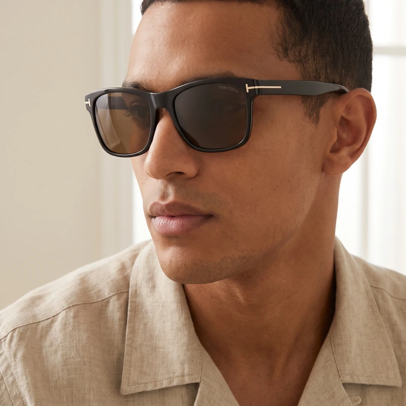 Square Sunglasses Dark Brown Brown Lens