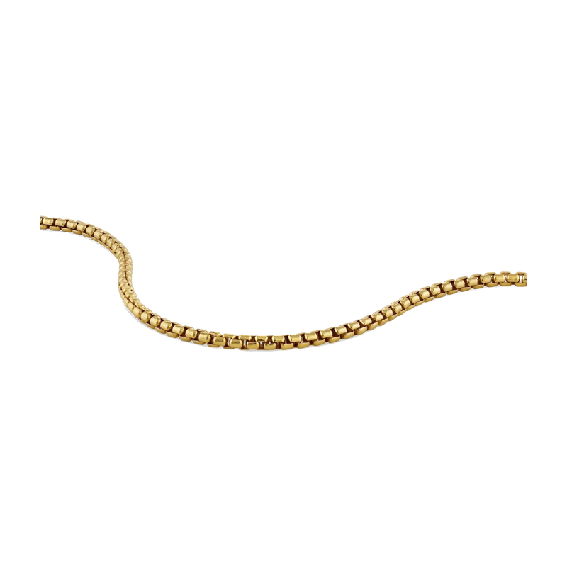 Box Chain Bracelet, 3MM - 14K Gold