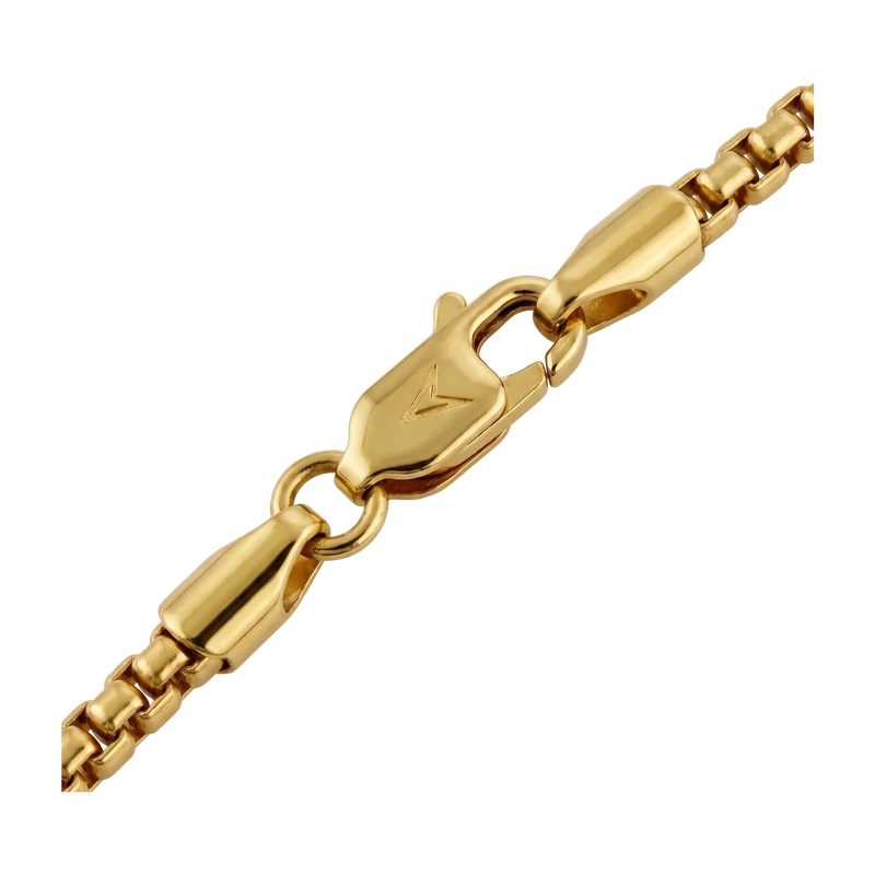 Box Chain Bracelet, 3MM - 14K Gold