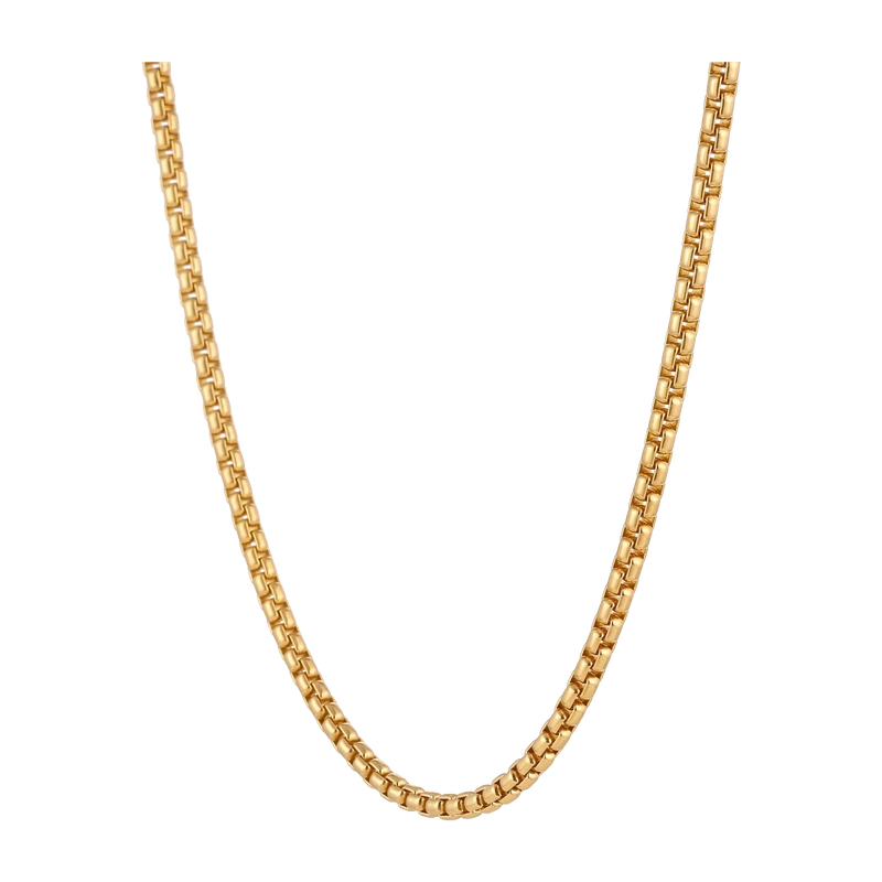 Box Chain Necklace, 2MM - 14K Gold