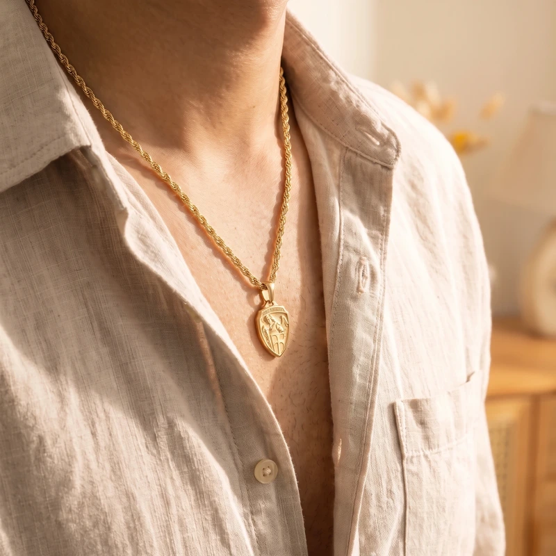 St. Michael Amulet - 14K Gold