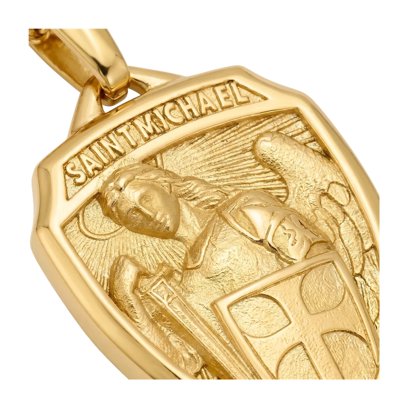 St. Michael Amulet - 14K Gold