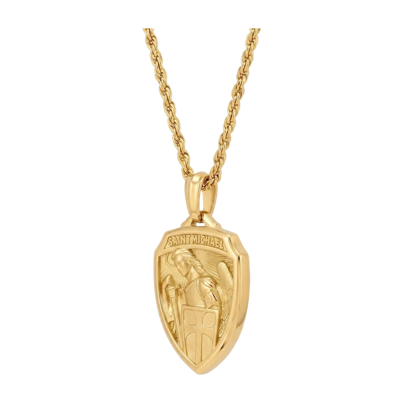 St. Michael Amulet - 14K Gold