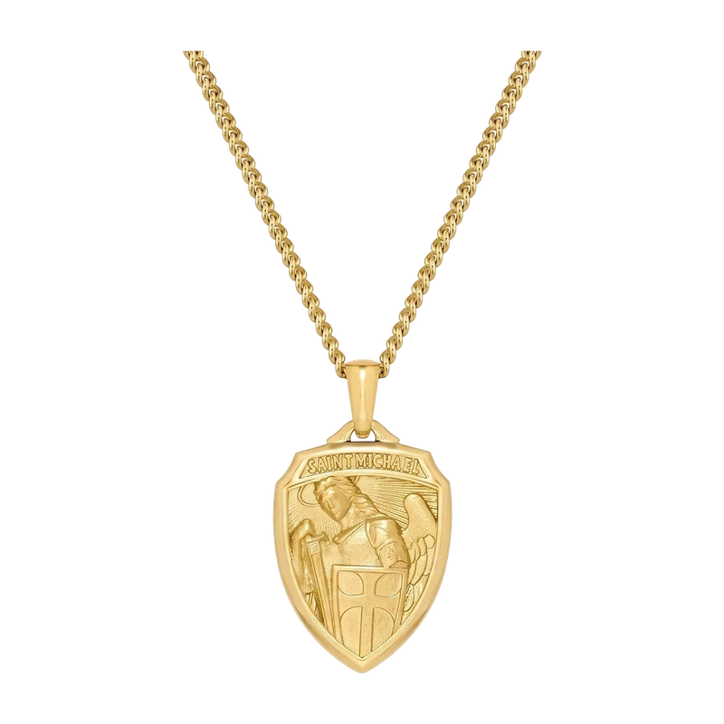 St. Michael Amulet - 14K Gold