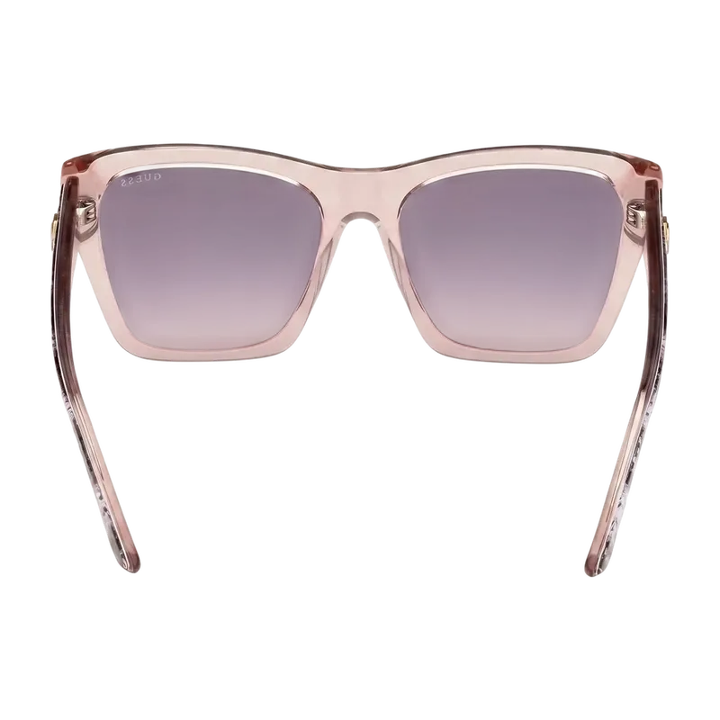 Shiny Beige Square Sunglasses