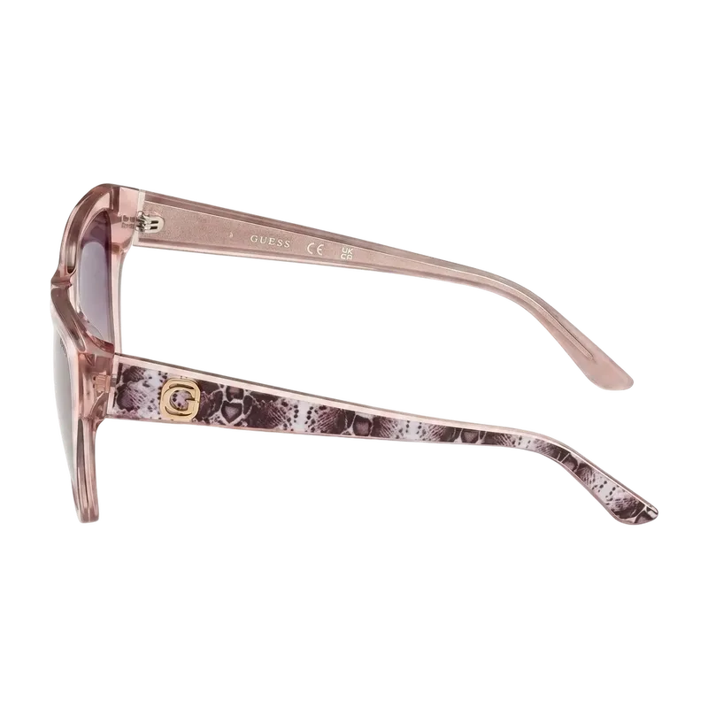 Shiny Beige Square Sunglasses