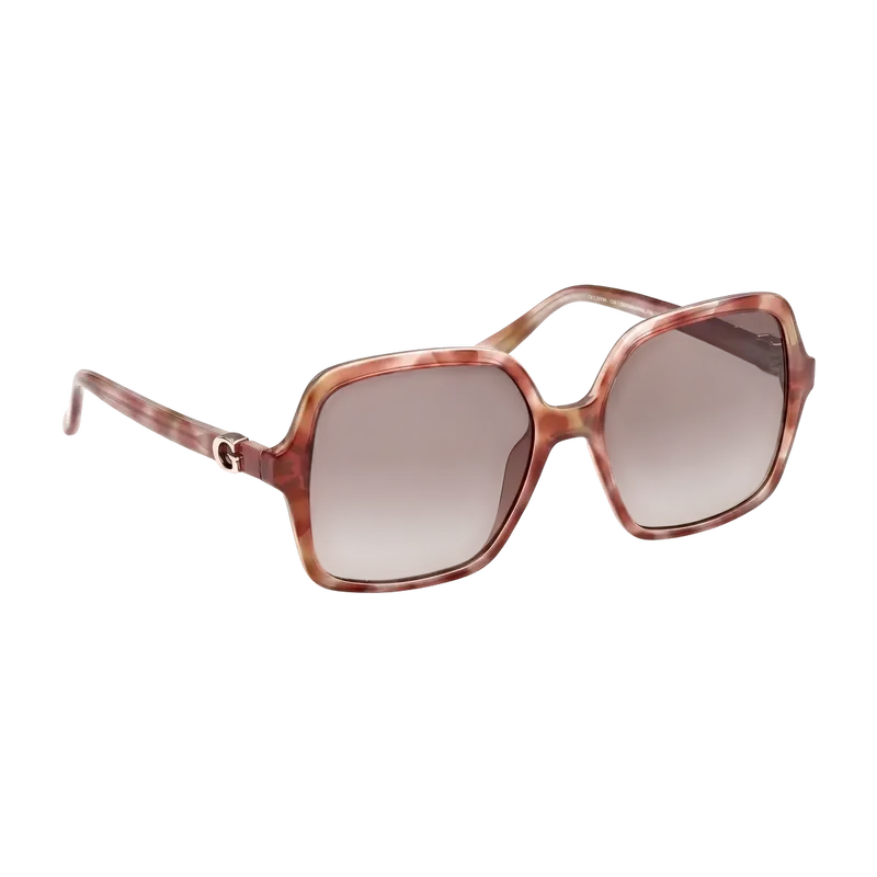 Oversized Plastic Square Sunglasses Brown Havana
