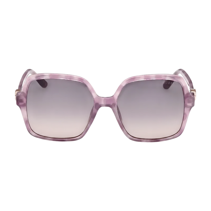 Oversized Plastic Square Sunglasses Lilac Havana