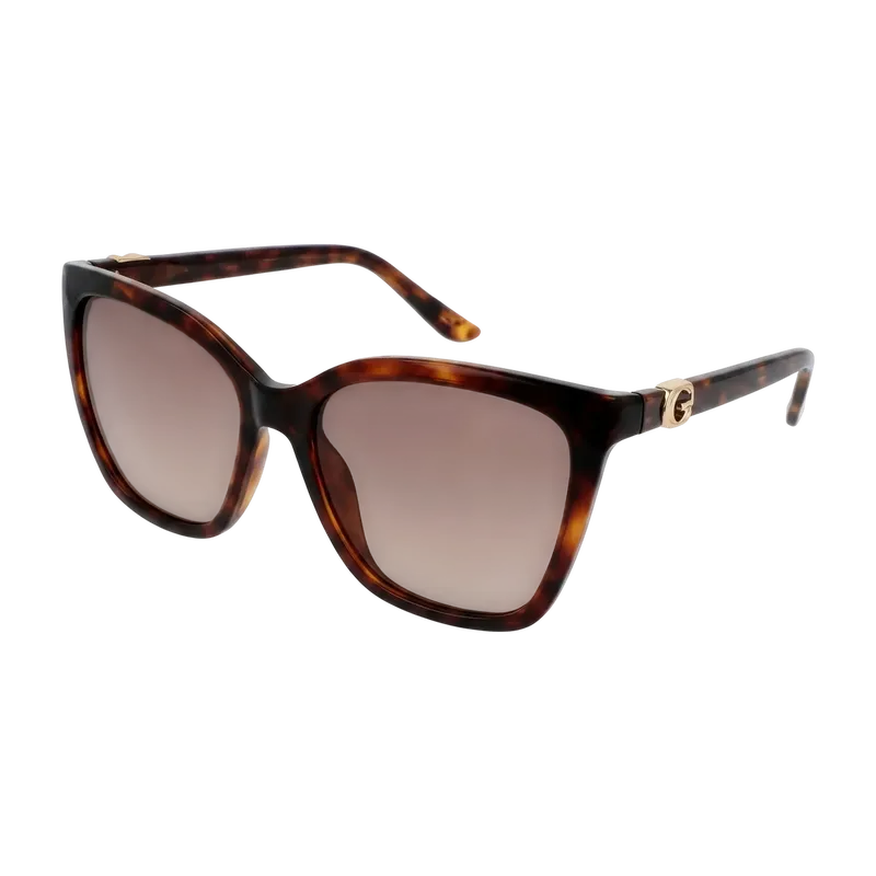 Square Sunglasses Light Blue Havana
