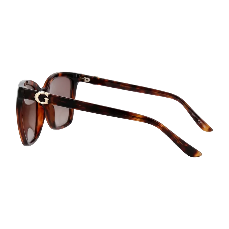 Square Sunglasses Light Blue Havana