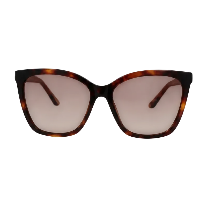 Square Sunglasses Light Blue Havana