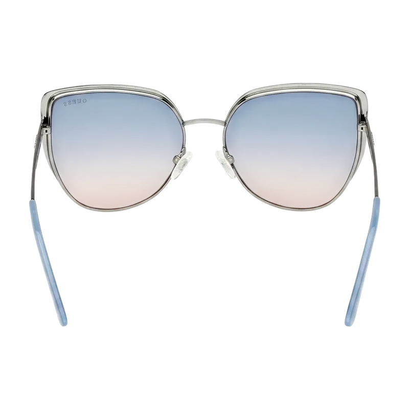 Cat-Eye Metal Sunglasses Silver