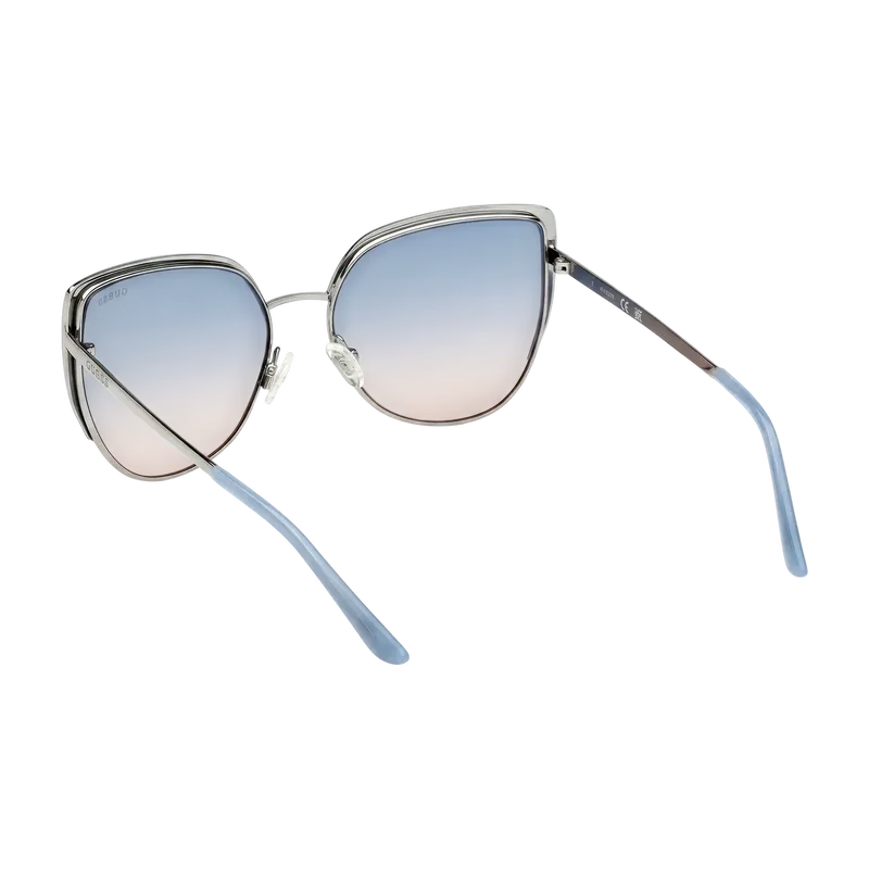 Cat-Eye Metal Sunglasses Silver