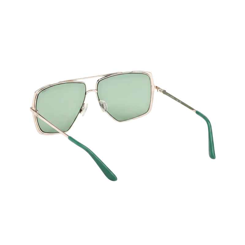 Oversized Metal Navigator Sunglasses Green