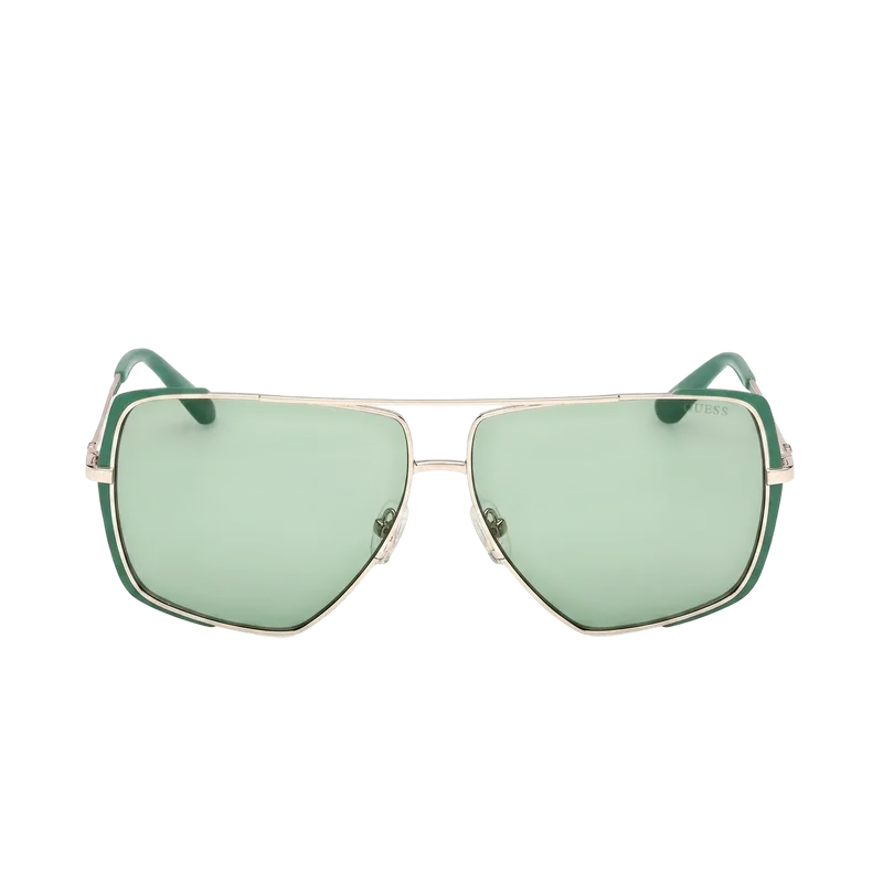 Oversized Metal Navigator Sunglasses Green
