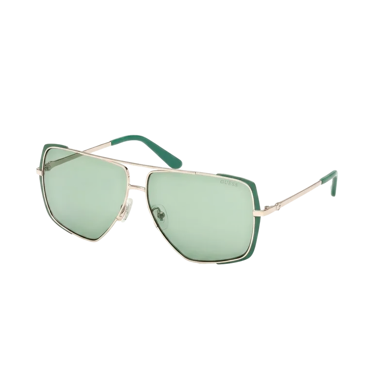 Oversized Metal Navigator Sunglasses Green