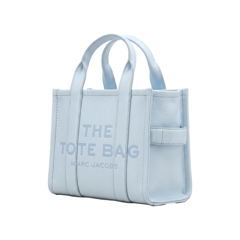 The Leather Small Tote Bag Blue 10in L x 5in D x 8in H