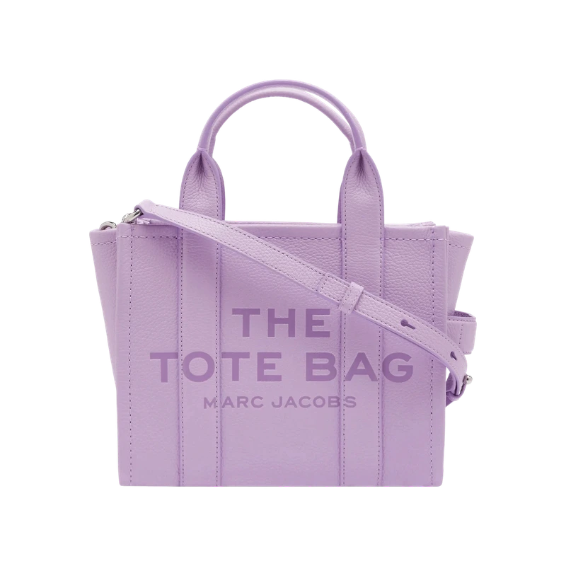The Leather Small Tote Bag Purple 10in L x 5in D x 8in H
