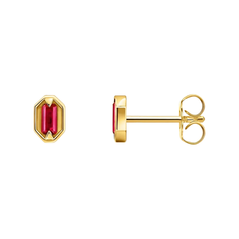 Lab-Grown Ruby Earrings
