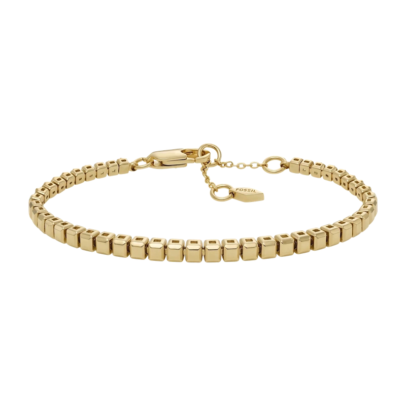 Ellis Pavé Glitz Gold-Tone Brass Tennis Chain Bracelet