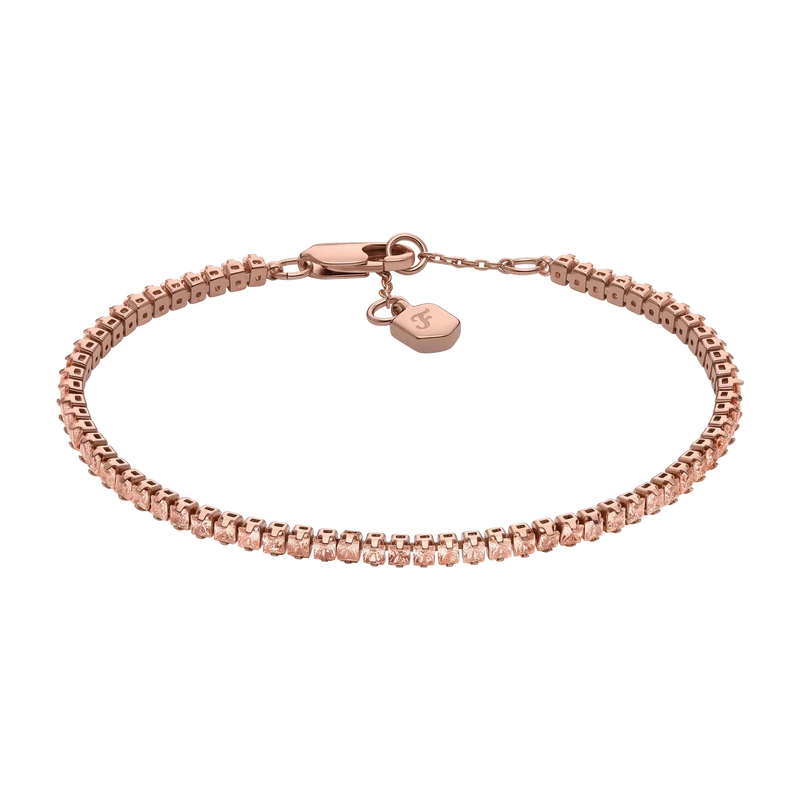 Ellis Pavé Rose Gold Tennis Chain Bracelet