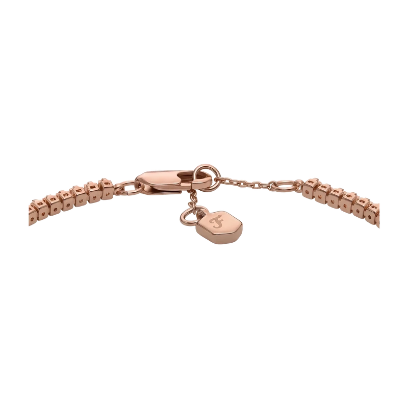 Ellis Pavé Rose Gold Tennis Chain Bracelet