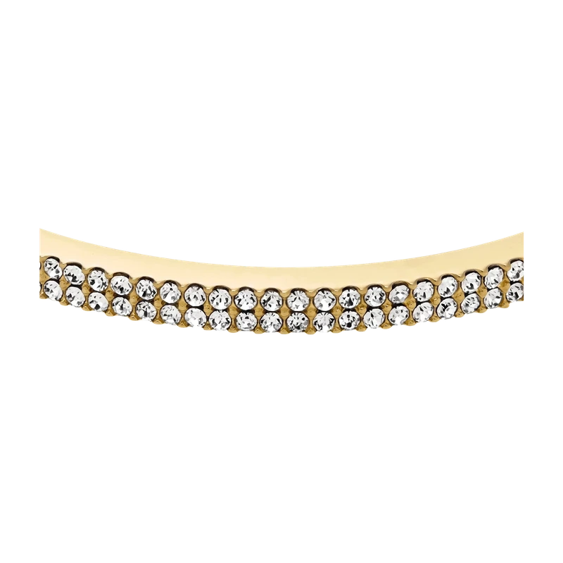 Ellis Pave Glitz Gold-Tone Stainless Steel Bangle