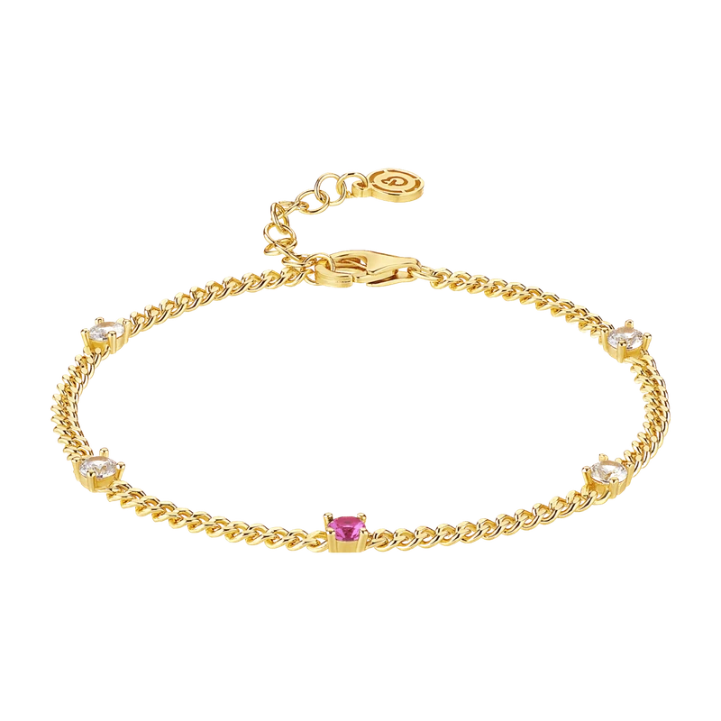 Birthstone Bracelet October 18ct Gold Plated