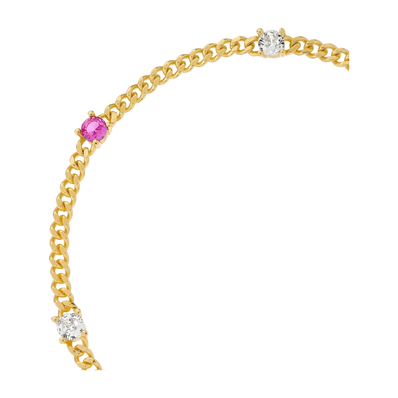 Birthstone Bracelet October 18ct Gold Plated
