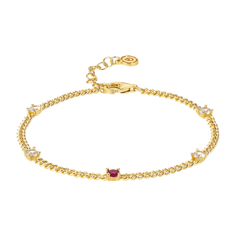 Birthstone Bracelet July 18ct Gold Plated