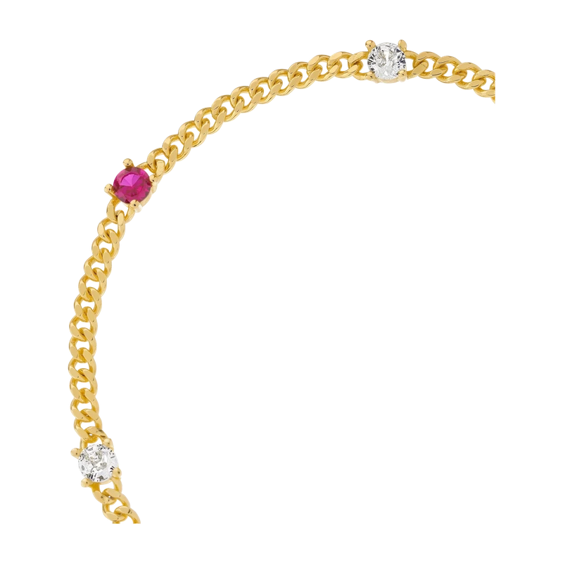 Birthstone Bracelet July 18ct Gold Plated