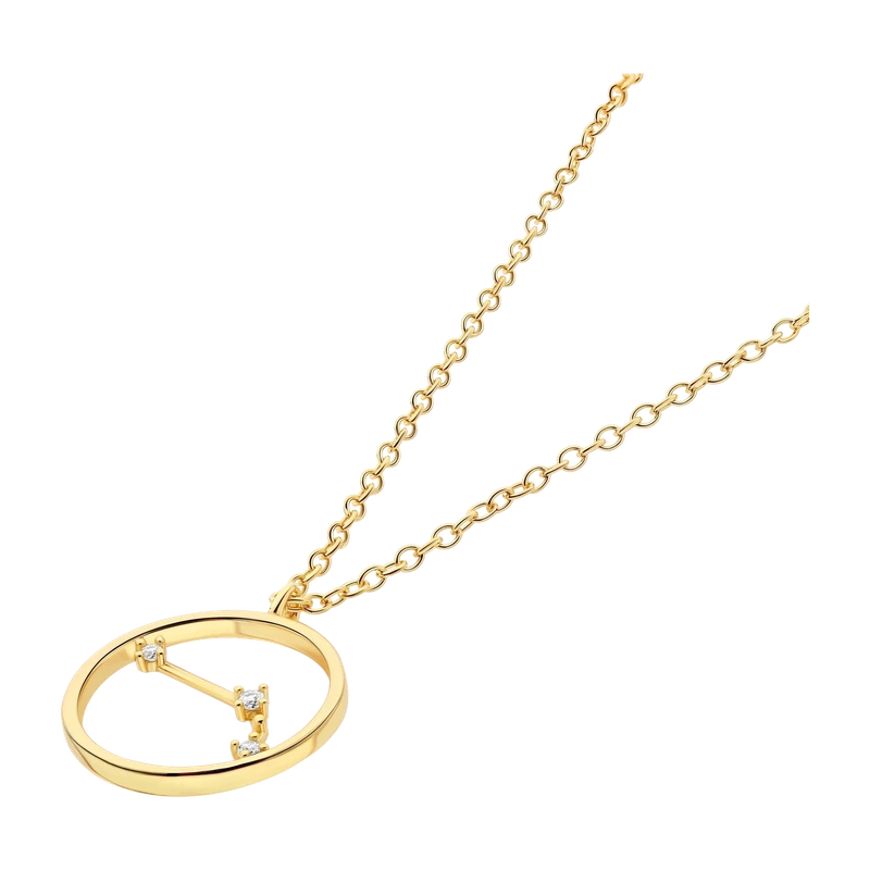 Zodiac Necklace Aries 18ct Gold Plated
