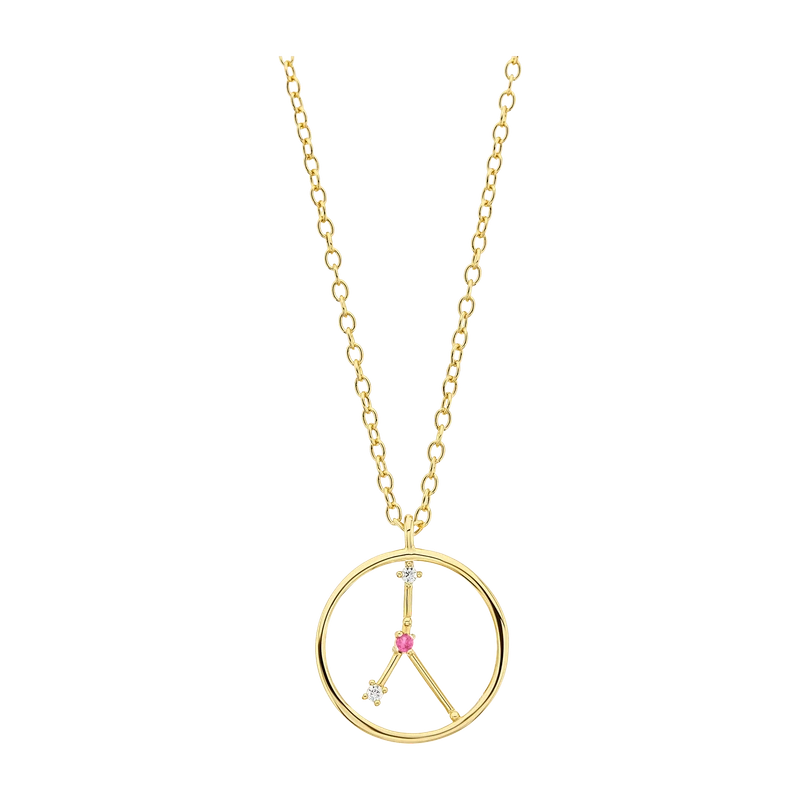 Zodiac Necklace Cancer 18ct Gold Plated