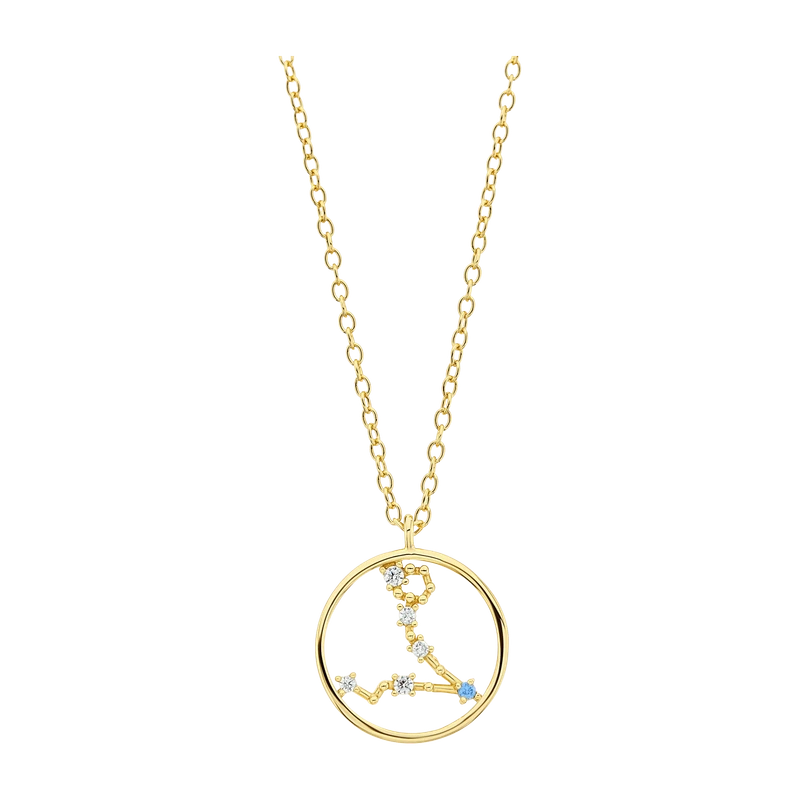 Zodiac Necklace Pisces 18ct Gold Plated
