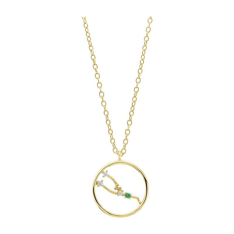 Zodiac Necklace Taurus 18ct Gold Plated