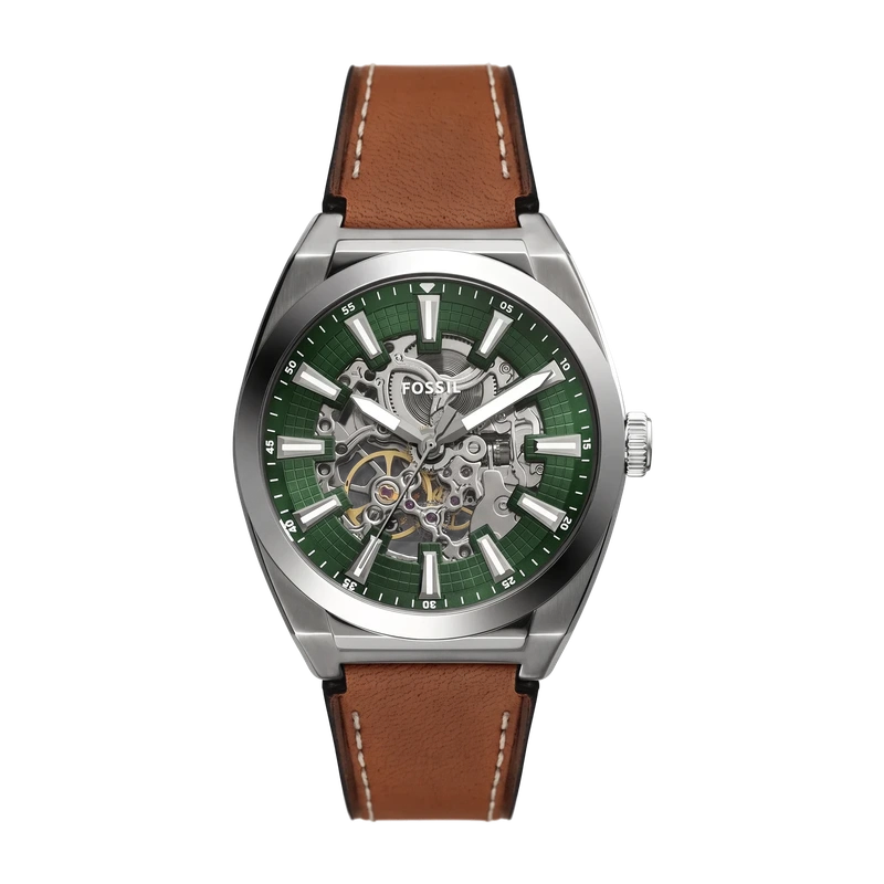 Everett 42mm Automatic Brown Leather
