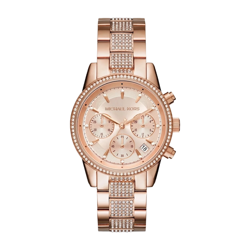 Bryant Pave Rose Gold-Tone