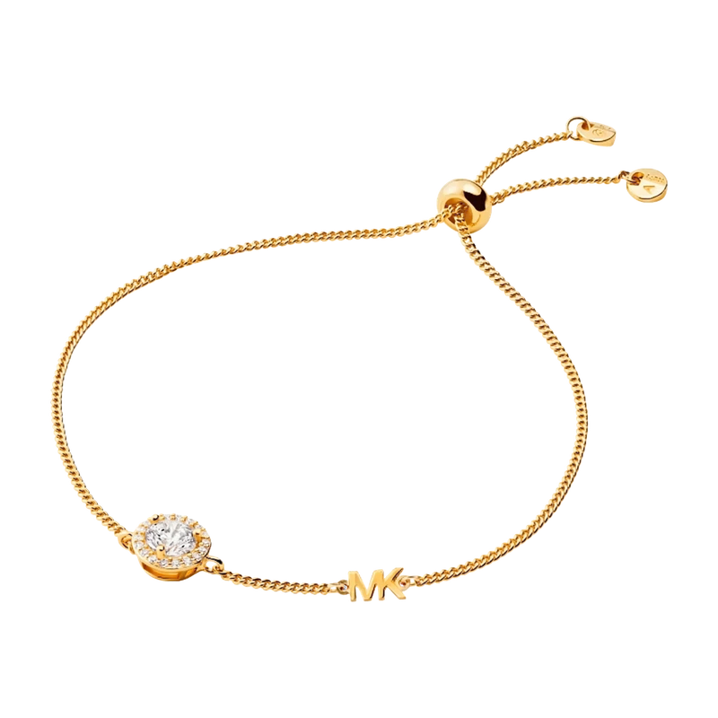 Halo Slider Gold-Plated Sterling Silver Bracelet