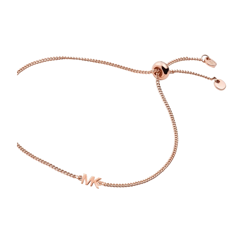 Halo Slider Rose Gold-Plated Sterling Silver Bracelet
