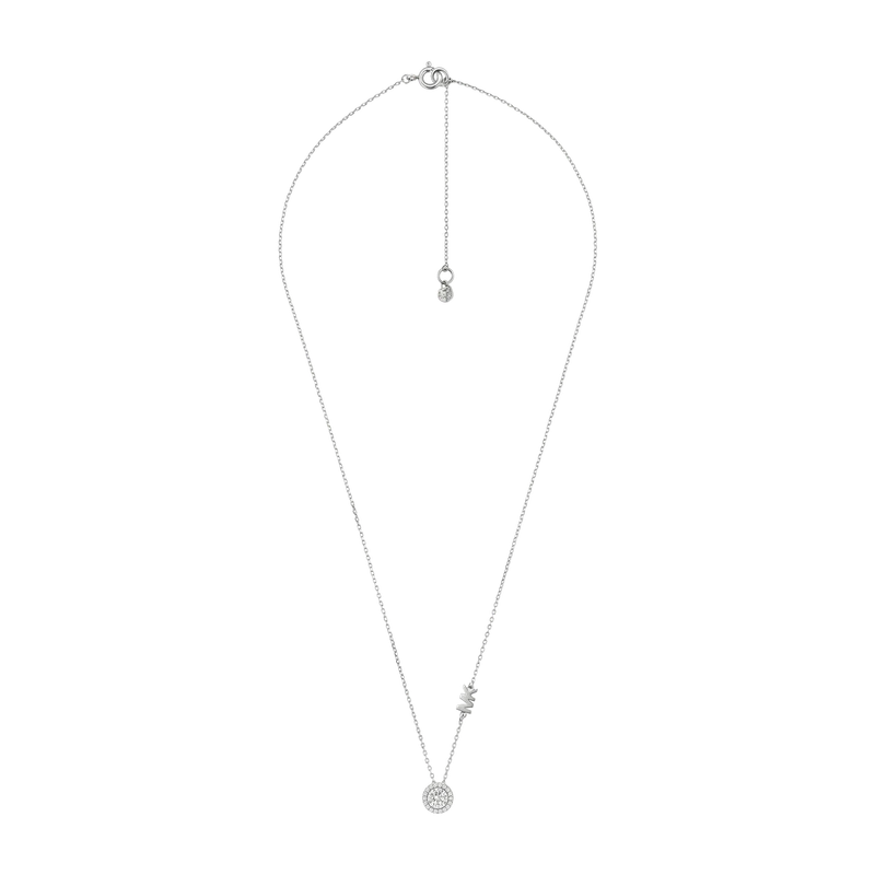 CZ Pendant Sterling Silver Necklace 45cm