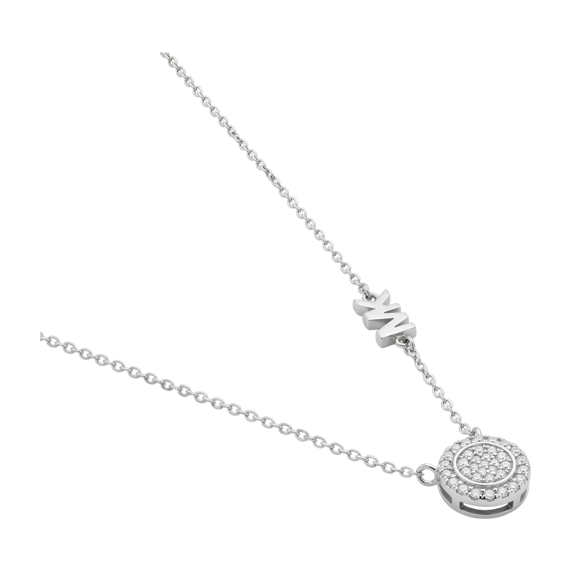 CZ Pendant Sterling Silver Necklace 45cm