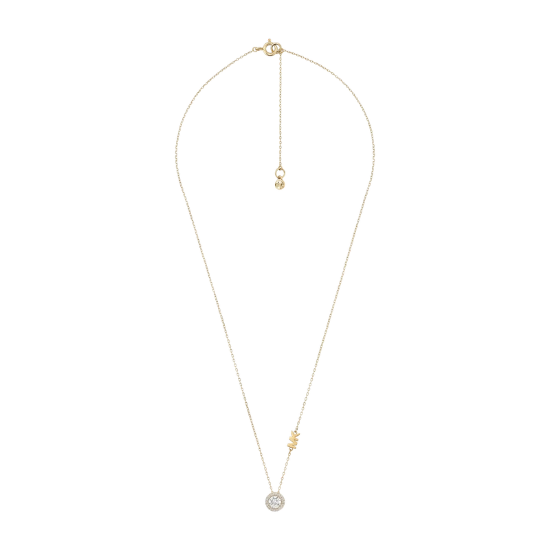 CZ Pendant Gold-Plated Sterling Silver Necklace 45cm