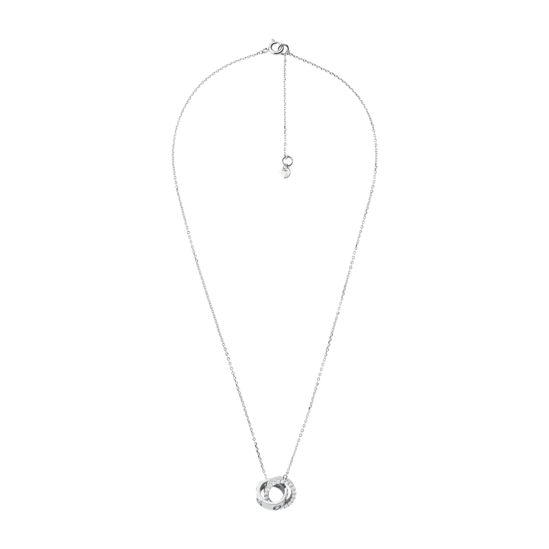 Interlocking Sterling Silver Necklace 45cm