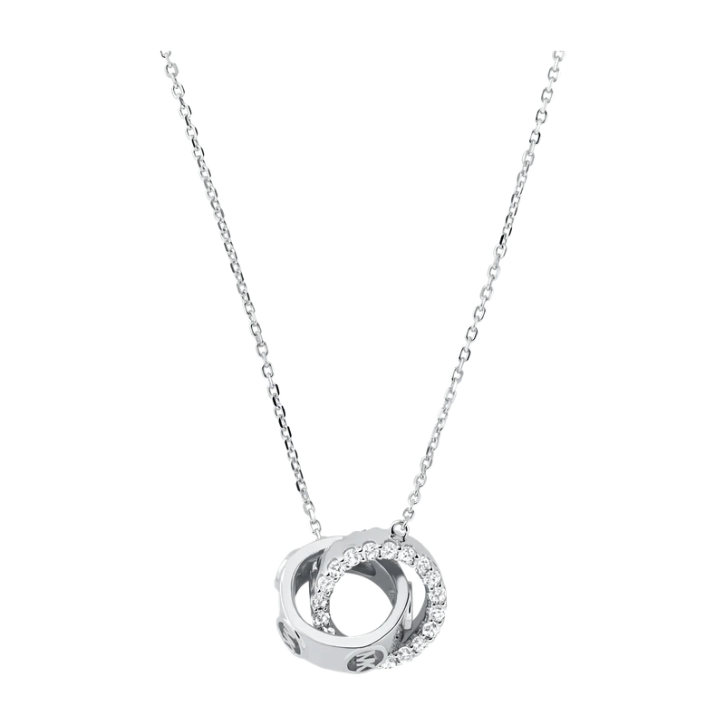 Interlocking Sterling Silver Necklace 45cm